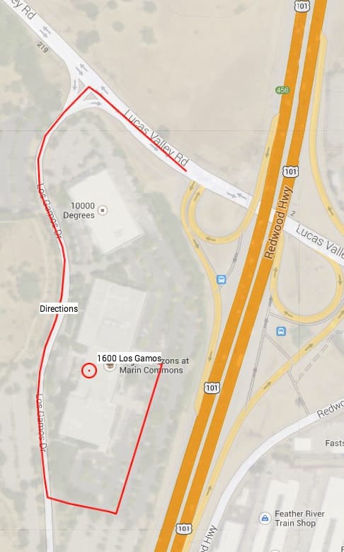 Map of 1600 Los Gamos from overhead